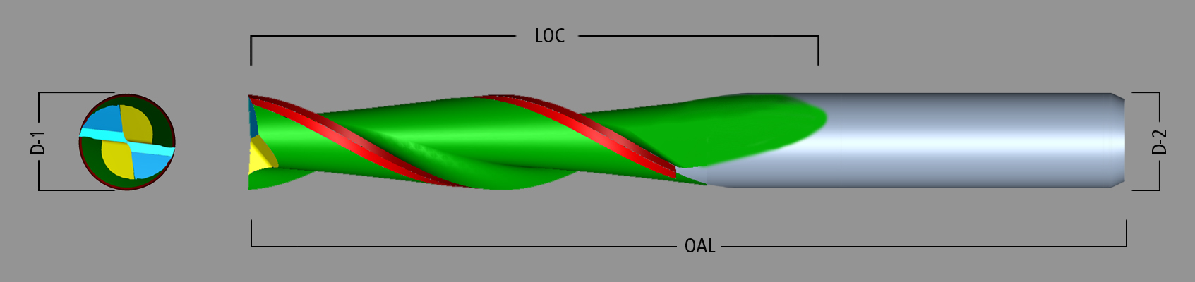 Series 1000 2-Flute Single End