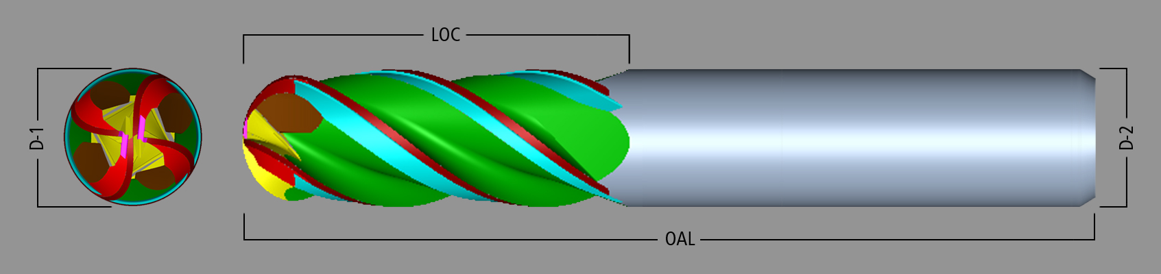 Series 751 4-Flute Ballnose End