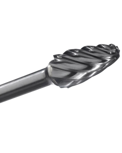 SF-106 Series Tree Shape Radius End Aluminum Cut Carbide Burr 1/4" Shank