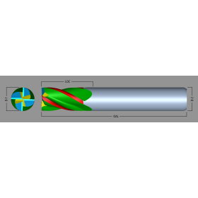 Series 700 4-Flute Center Cut End Mill 1/2