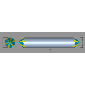 6 Flute Double Ended Chamfer Mill 82°