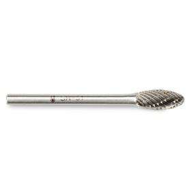 SH-53 Flame Shape Carbide Burr 3/16 Head 1/8 Shank