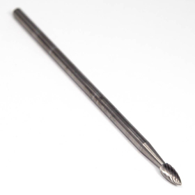 SH-41 L3 Extended Shank Flame Shape Carbide Burr 1/8