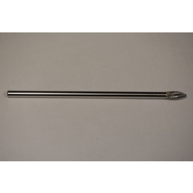 SH-53 L3 Extended Shank Flame Shape Carbide Burr 3/16
