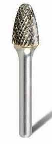 F series tree shape radius end carbide burr