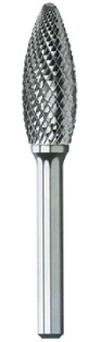 H series flame shape carbide burr